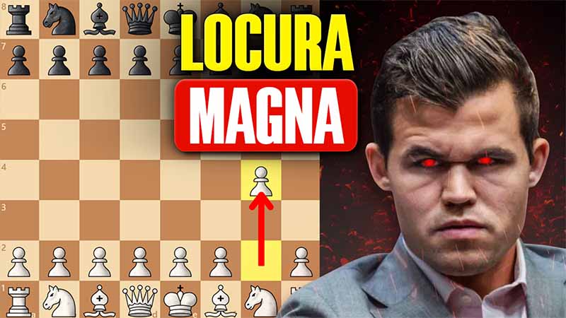 Con apertura BIZARRA Carlsen se burla de un GM