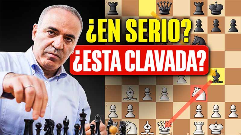 Cómo Garry Kasparov DESTRUYE la clavada Ag4 al caballo